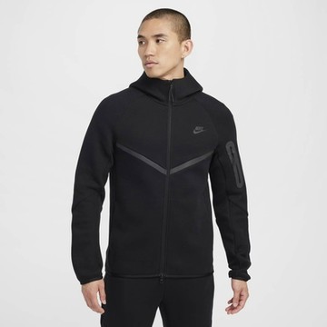 NIKE 耐吉 男運動外套-黑色 AS M NK TCH FLC FZ WR HOODIE-HV0950010