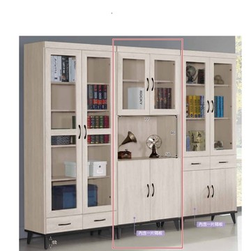 AS DESIGN 雅司家具-庫兒2.6尺四門開放置物櫃-80.8*39.8*192.5cm