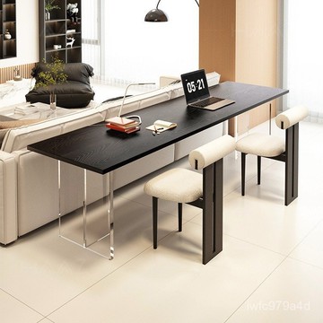 【免運】沙髮後長條桌家用客廳大學習桌意式極簡懸浮實木書桌沙髮後靠桌子