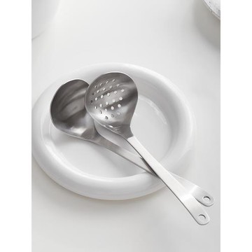 米立風物 304不銹鋼漏勺家用廚房食品級湯勺火鍋勺長柄盛湯勺子