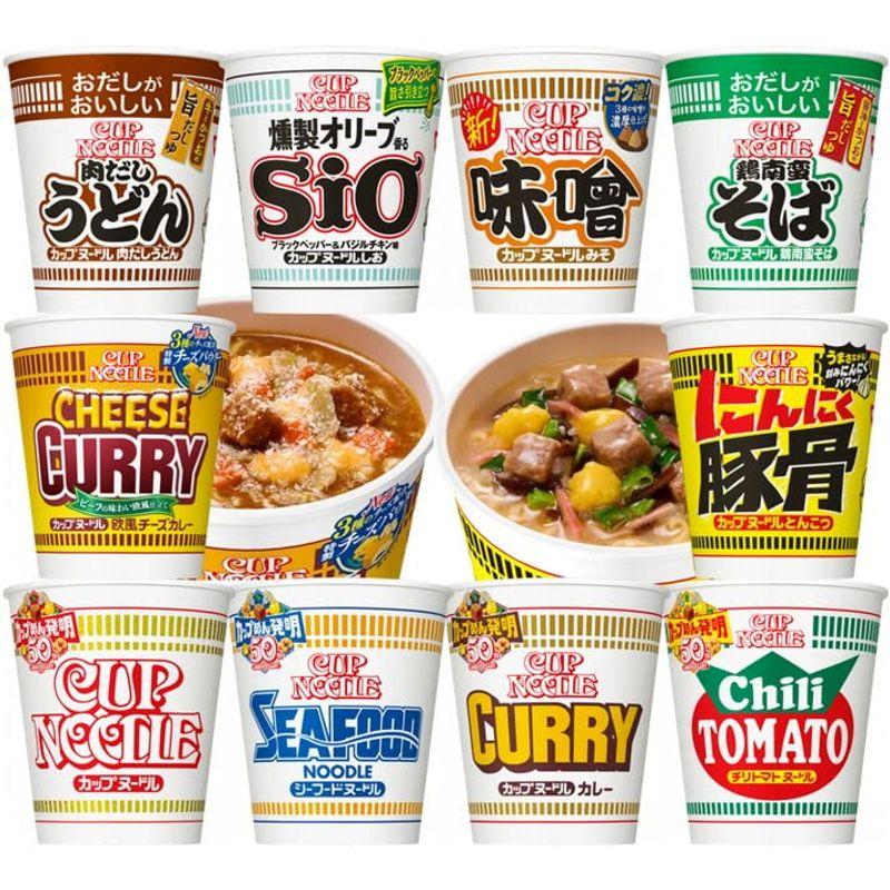 10種 日清食品 カップヌードル 詰合せ 10種×2個セット  レギュラー各種  おだしがおいしい各種  欧風チーズカレー  しお  にんに