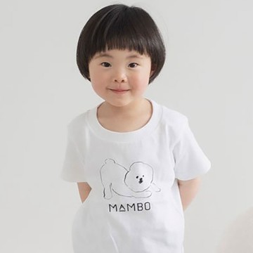 【OOYII吾憶】claska MAMBO 比熊犬純棉圓領幼童短袖T恤- 80cm/100cm｜週歲禮、生日禮物、上學禮｜