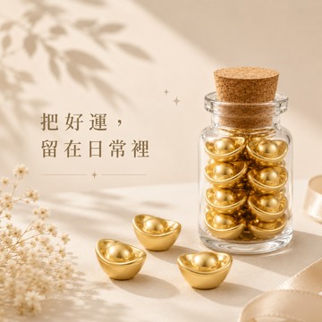 快速出貨【OCTOBER 16Th】999黃金小元寶小金豆+許願瓶 生日禮物 情人節禮物 女友禮物 客製化禮物