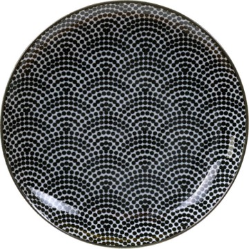 《Tokyo Design》瓷製餐盤-扇點黑16cm-- 餐具 器皿 盤子