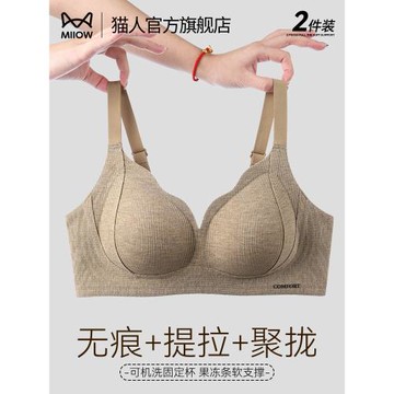 貓人內衣女小胸聚攏無痕提拉防下垂收副乳2025新款爆款女士文胸罩