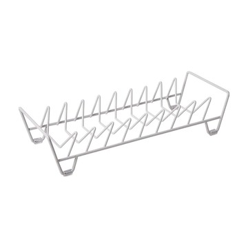 Homely Zakka 日式簡約鐵藝多功能碗盤收納架  1個  白色  33 x 13 x 7.5cm