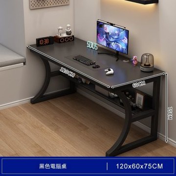 電競桌子 家用台式電腦桌 帶置物架辦公桌椅 簡易書桌 臥室學習寫字桌