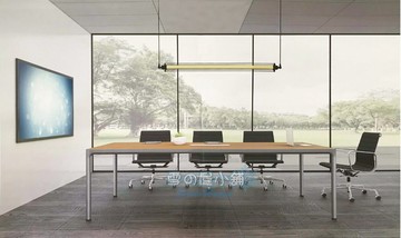 會議桌 辦公桌木紋色 灰色腳 三胺板 X039-01 LF-88 雪之屋高雄門市