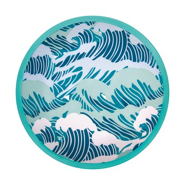 Waboba FLOBO 水上飛盤 18.5cm  海浪 藍綠色  1個