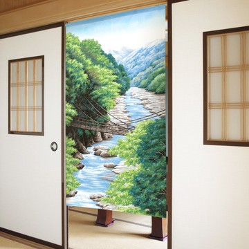 【預訂】日本製 溪谷吊橋門簾