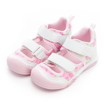 護趾中童涼鞋-粉白