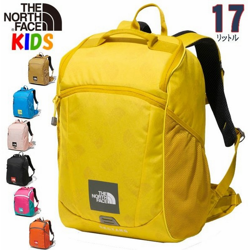 ノースフェイス レクタング リュック 17L ブラック キッズ 古着屋with