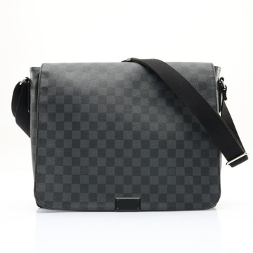 LOUIS VUITTON LV 路易威登 District GM 肩背包 黑色 棋盤格帆布 【二手名牌BRAND OFF】