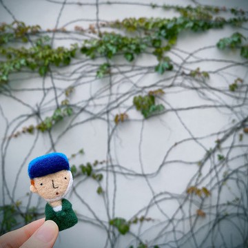 羊毛氈人物繪 - 梵谷- 胸針