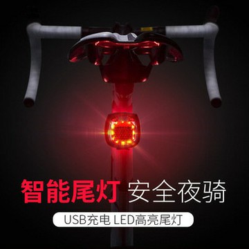 美利達通用車燈自行車尾燈USB充電單車山地車LED警示尾燈