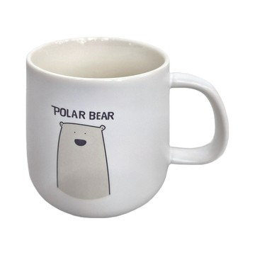 動物陶瓷馬克杯  北極熊 白色  1個