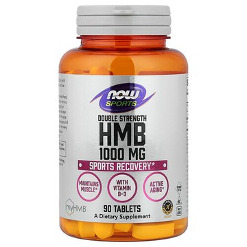 NOW Foods, 運動，HMB，含維生素 D-3，90 片（每片 1,000 毫克）