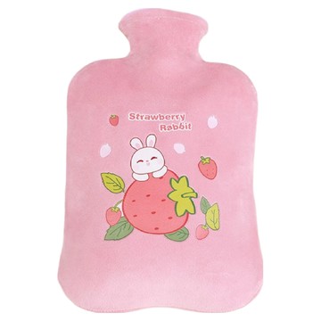 拍平方 毛絨熱水袋 2000ml PVC+短毛絨 暖手暖腰暖腿  1個