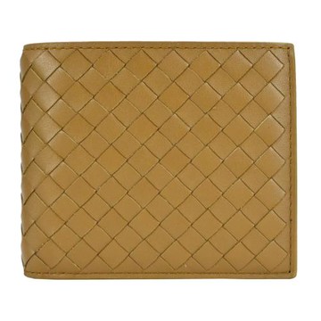 BOTTEGA VENETA經典編織小牛對開8卡短夾(棕色)