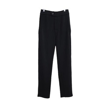 Ann Demeulemeester 黑色秋冬厚款柔棉高腰彈性修身休閑褲 XS/S碼