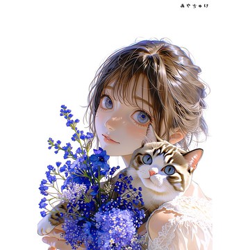 【4 月新品 3】07-120-0282 人物貼紙 春日女孩與動物