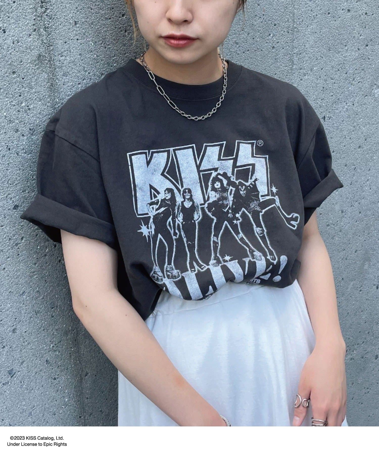 ヴィンテージ加工ロックTシャツ | LINEショッピング