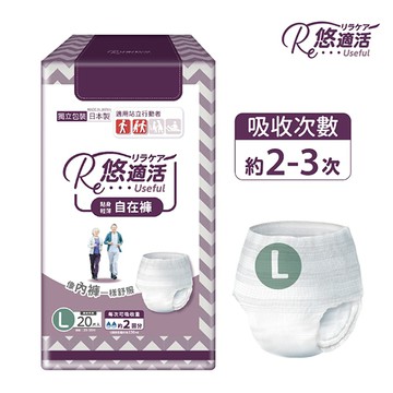 【悠適活】自在褲2回300cc 20片(M/L/XL)