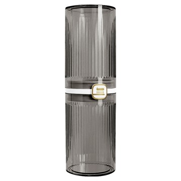 旅行牙刷漱口杯收納盒 22x7cm PET材質 防塵密封  透黑色  1個