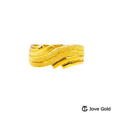 JoveGold漾金飾 飄黃金男戒指