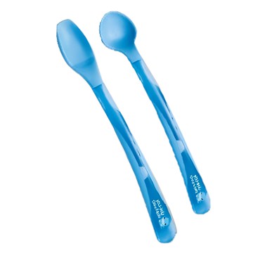 KU.KU Duckbill 酷咕鴨 可微波果泥果汁湯匙 4個月以上 軟質匙頭  藍色  1支