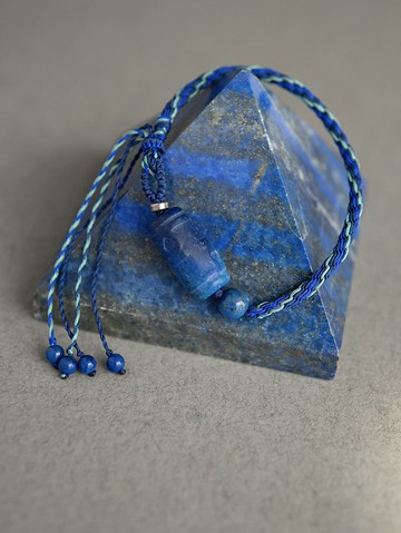 心靈儲蓄 - 青金石桶珠編織手繩手鏈