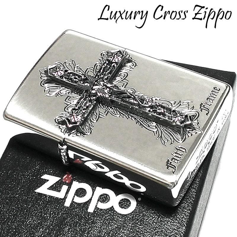 ZIPPO 新品 クロスメタル シルバー燻し仕上げ 十字架 ジッポー 送料