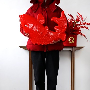 春節裝飾新年福魚擺件彩燈臥室裝飾房間布置室內擺設節日裝扮
