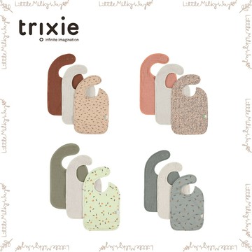 【LMW親子選品】🌿 比利時Trixie - 有機棉圍兜3件組🌿