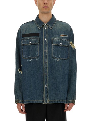 helmut lang denim uniform shirt