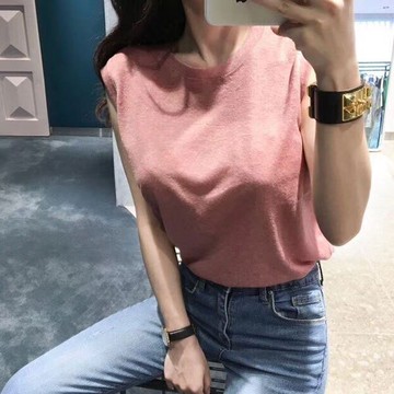 ANNAS 正韓 純色 背心 無袖 上衣 T 棉 韓國