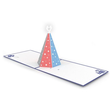 狂歡慶生派對【lovepop】Pastel Party Hat 3D card 生日卡片 - 可拆式慶生帽 (含代寫服務) 客製化 代寫卡片 生日快樂 立體卡片 送上祝福 情感傳達 小心意