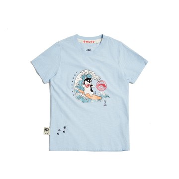 江戶勝｜女裝｜黑丸衝浪短袖T恤