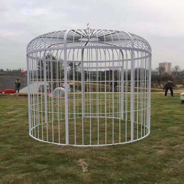 【咨詢客服有驚喜】裝飾鐵藝鳥籠特大號鳥籠八哥虎皮鸚鵡籠商場戶外超大型孔雀養鳥籠【15天內發貨】