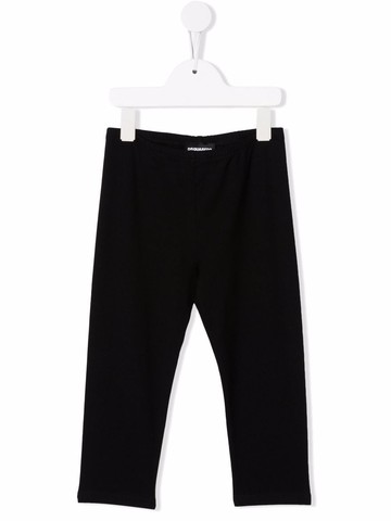 Dsquared2 Kids - logo print leggings - kids - Spandex/Elastane/Cotton - 14 yrs - Black