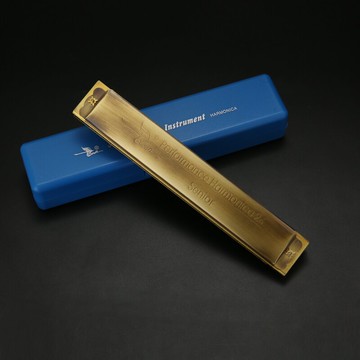 口琴 天鵝24孔復音c調古銅色口琴  harmonica 成人初學者入門樂器