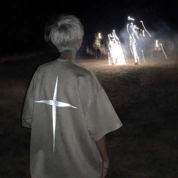 歐美街頭潮牌麂皮短袖t恤男美式復古潮流400g重磅oversize體袖夏