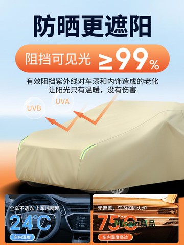 汽車車衣車罩防曬防雨隔熱全罩通用四季加厚牛津布防塵車套外罩-Misaki精品