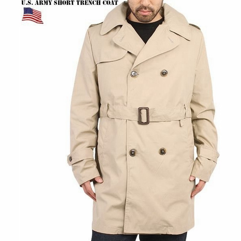 ミリタリーコート 新品 米軍army ショート トレンチコート カーキ アメリカ軍 T 通販 Lineポイント最大0 5 Get Lineショッピング