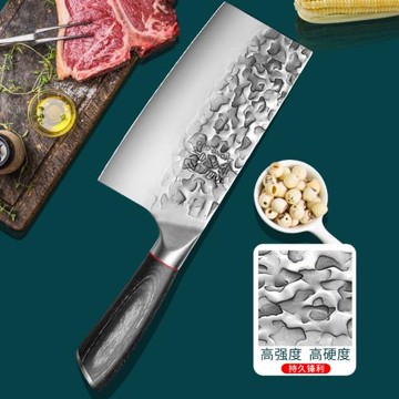 龍泉9cr18mov菜刀手工鍛打超鋒利刀具廚房家用斬切兩用刀剁砍骨刀