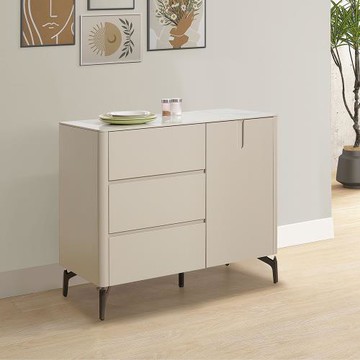 Boden-康斯坦3.3尺岩板收納餐櫃/碗盤櫃/置物矮櫃/電器櫃/玄關櫃