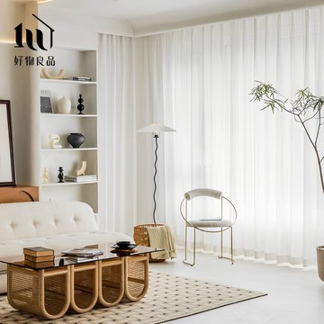 【好物良品】日本品質高密度抗紫外線厚實窗簾窗紗(附三爪勾)