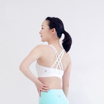 [Mukasa] FITNESS 美背支撐型運動內衣 - 簡潔白 - MUK-22061