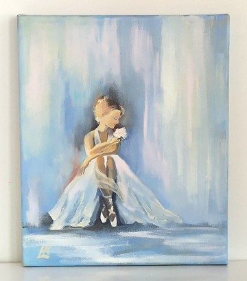 芭蕾舞女演員油畫畫布 Figurativa 藝術女性藝術芭蕾藝術舞蹈藝術