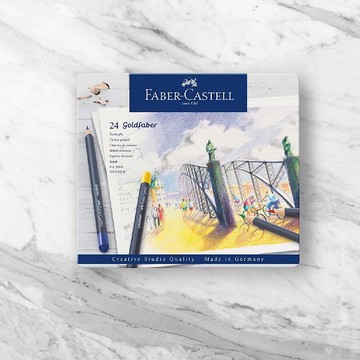 Faber-Castell GOLDFABER油性色鉛筆24色/鐵盒(原廠正貨)